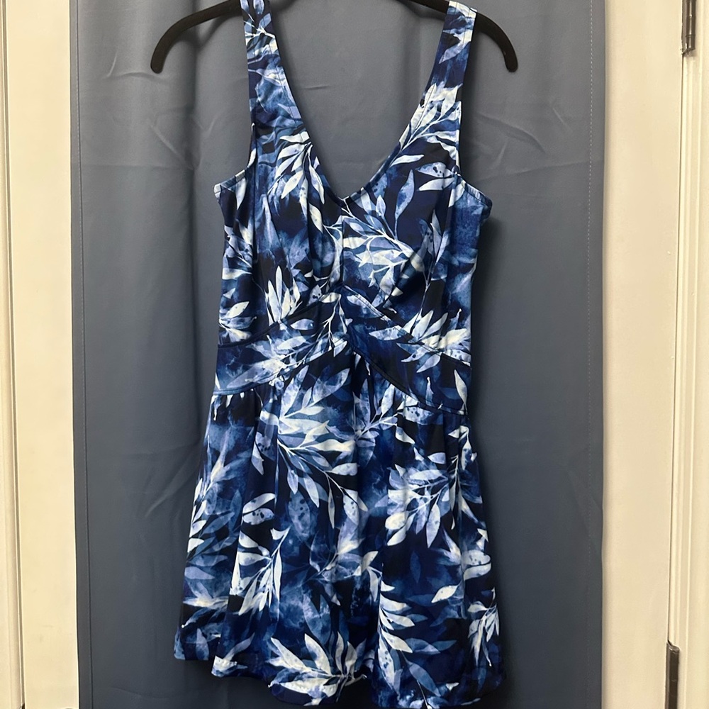 Rose Marie Reed Swim Dress One Piece Swimsuit Size 12 - Picture 3 of 6